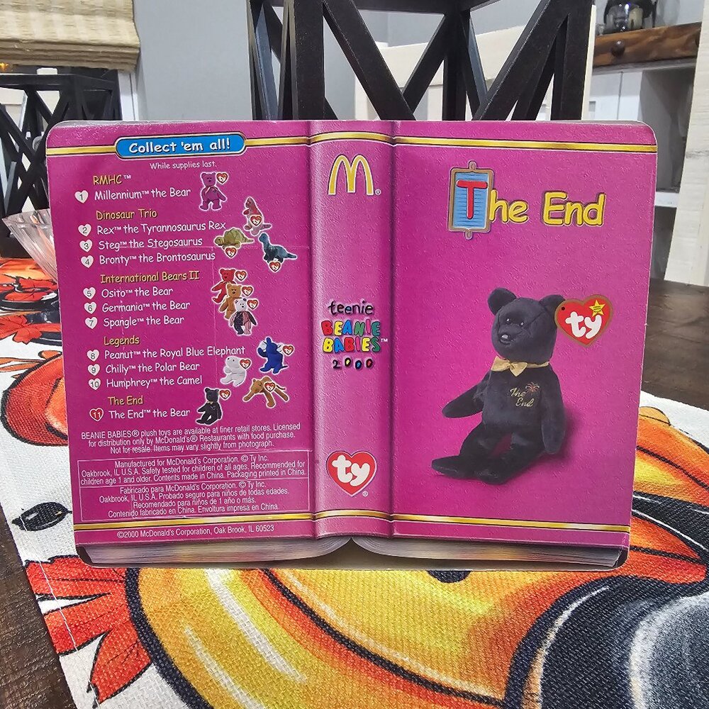 1999 Ty Beanie bear "the end"